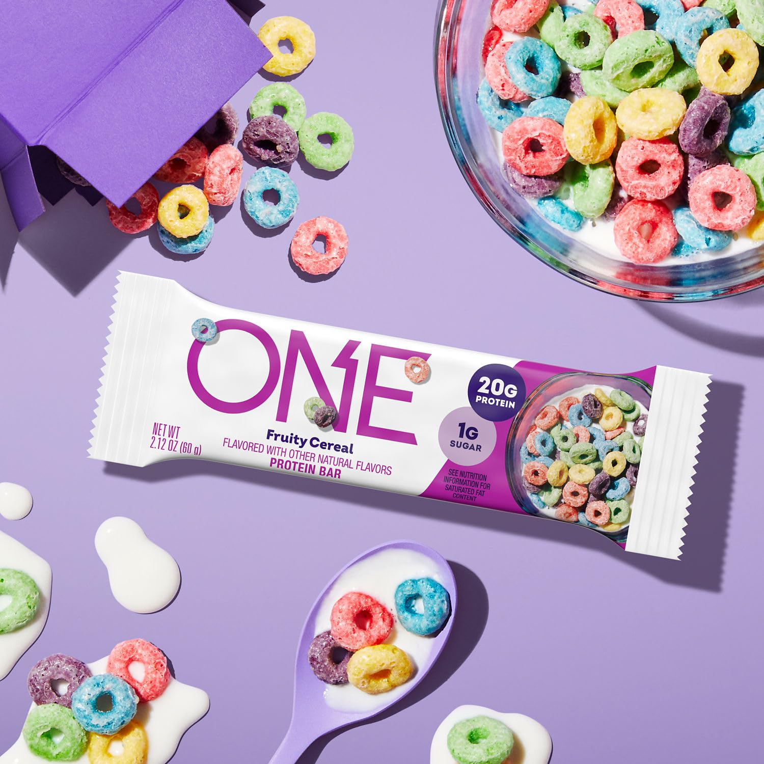 Barre ONE protéine à emporter, idéale en déplacement.