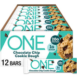 ONE barre protéinée pâte biscuit chocolat pépites, goût gourmand et encas rapide après l'entraînement