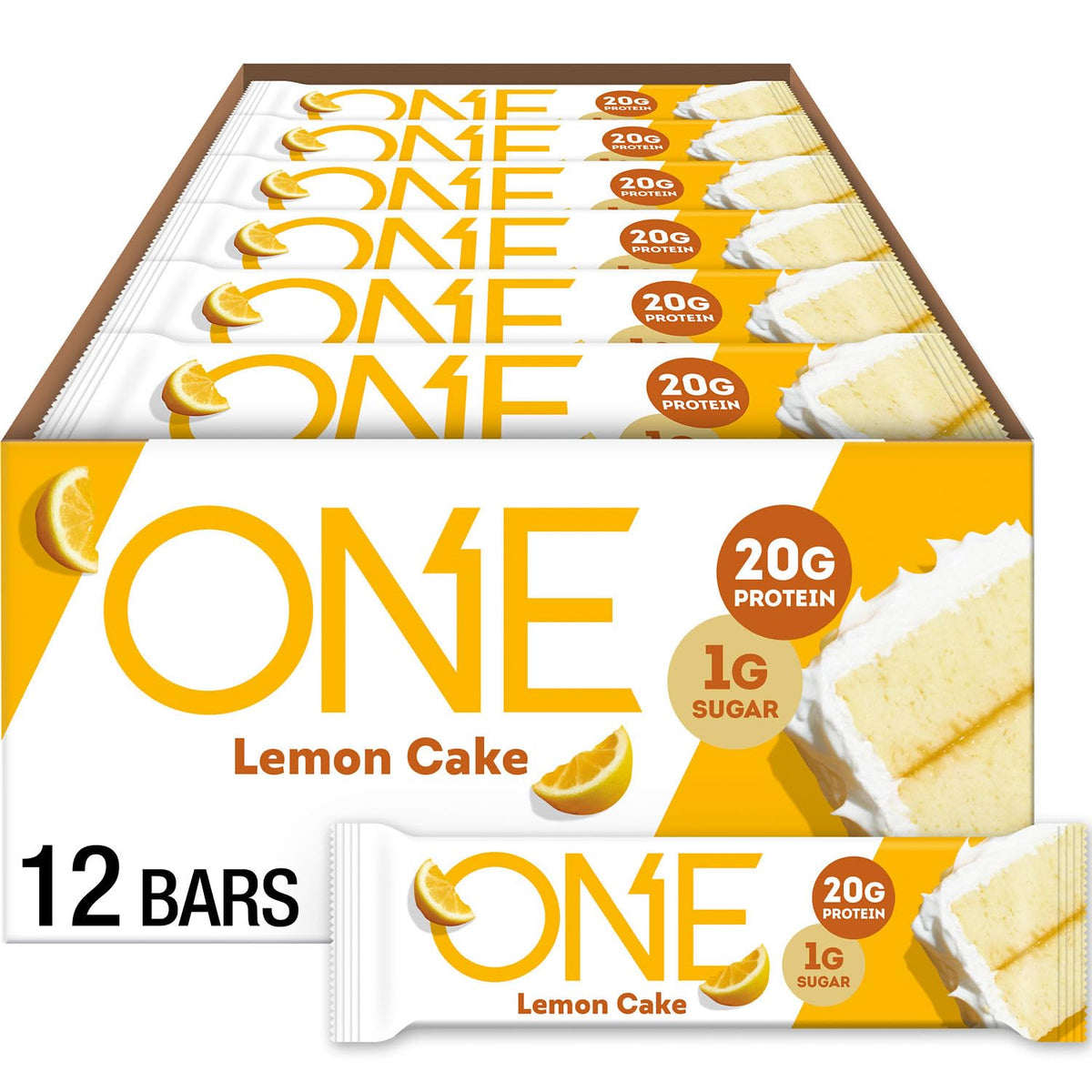 ONE barre protéinée citron-gâteau emballage pratique et sans gluten
