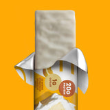 ONE barre protéinée citron-gâteau ingrédients mettent en valeur protéines et fibre