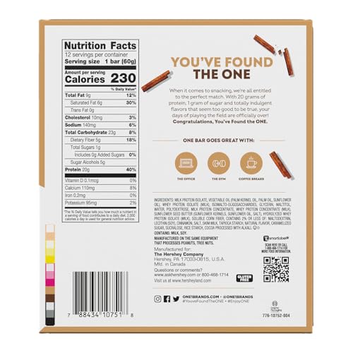 Texture détaillée de la barre ONE Cannelle Roulée, 20 g de protéines par portion.