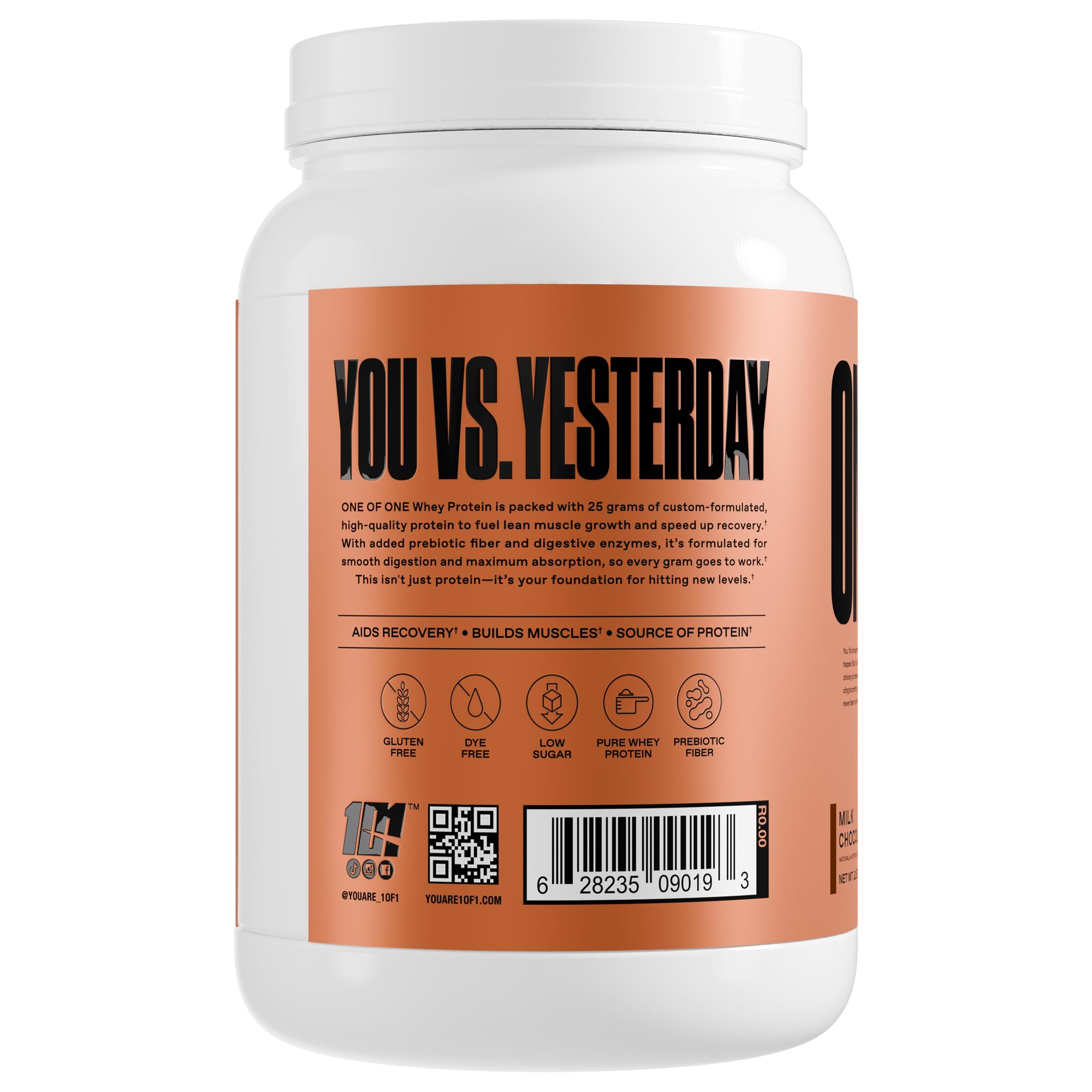 ONE OF ONE poudre lactoserum 25g – doseur précis pour mesurer la portion.
