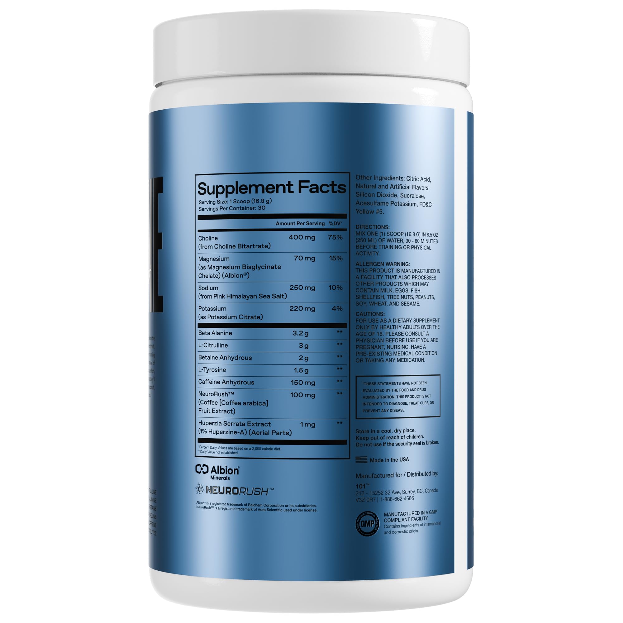 ONE OF ONE Sport Pre-Workout, mélange eau 250 ml pour hydratation ciblée