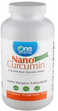 One Planet Nutrition Nano Curcumine capsules dorées sur flacon, soutien potentiel au bien-être.