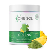 One Sol Greens – Bouteille verser : démarrage en douceur et soutien digestif potentiel.