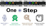 One Step bande thermometre urine, format compact et discret pour bouteilles.