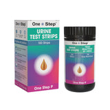 Boîte One Step contenant 100 bandes de test urinaire pour dépistage rapide à domicile.