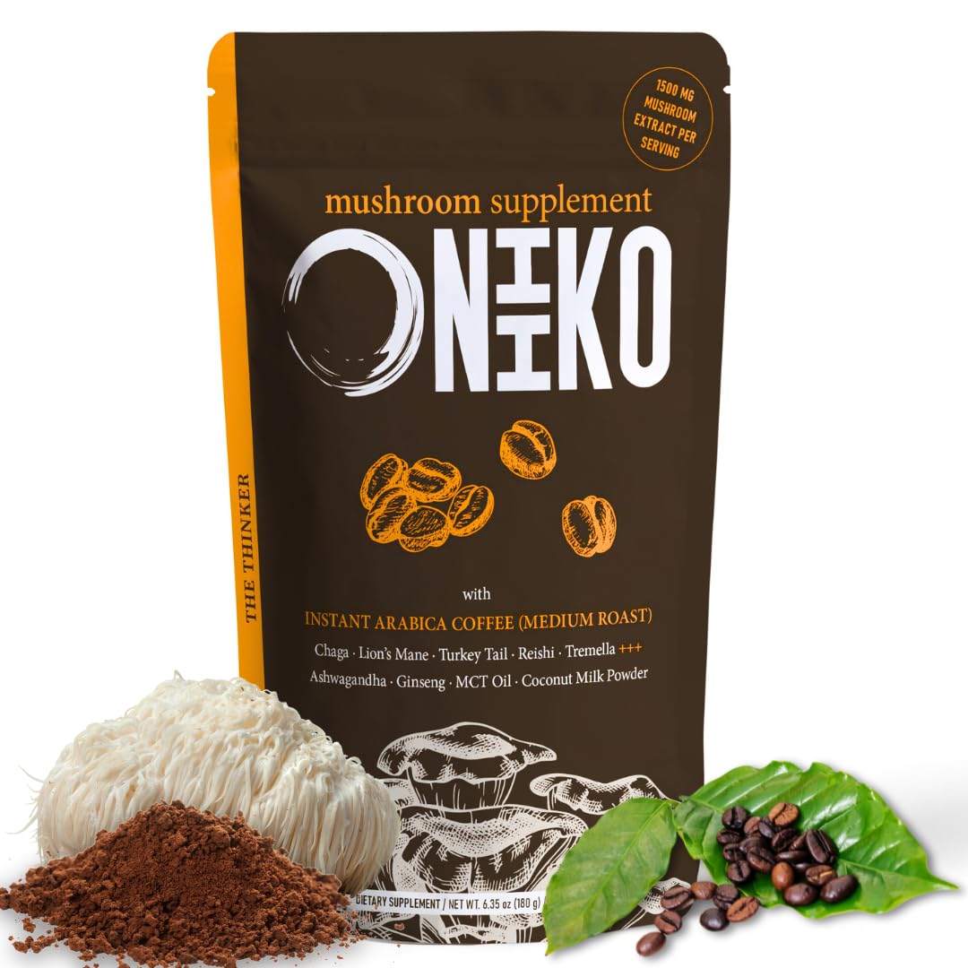 ONIIKO Café 5 Champignons – boîte visible, énergie durable pour la routine du matin
