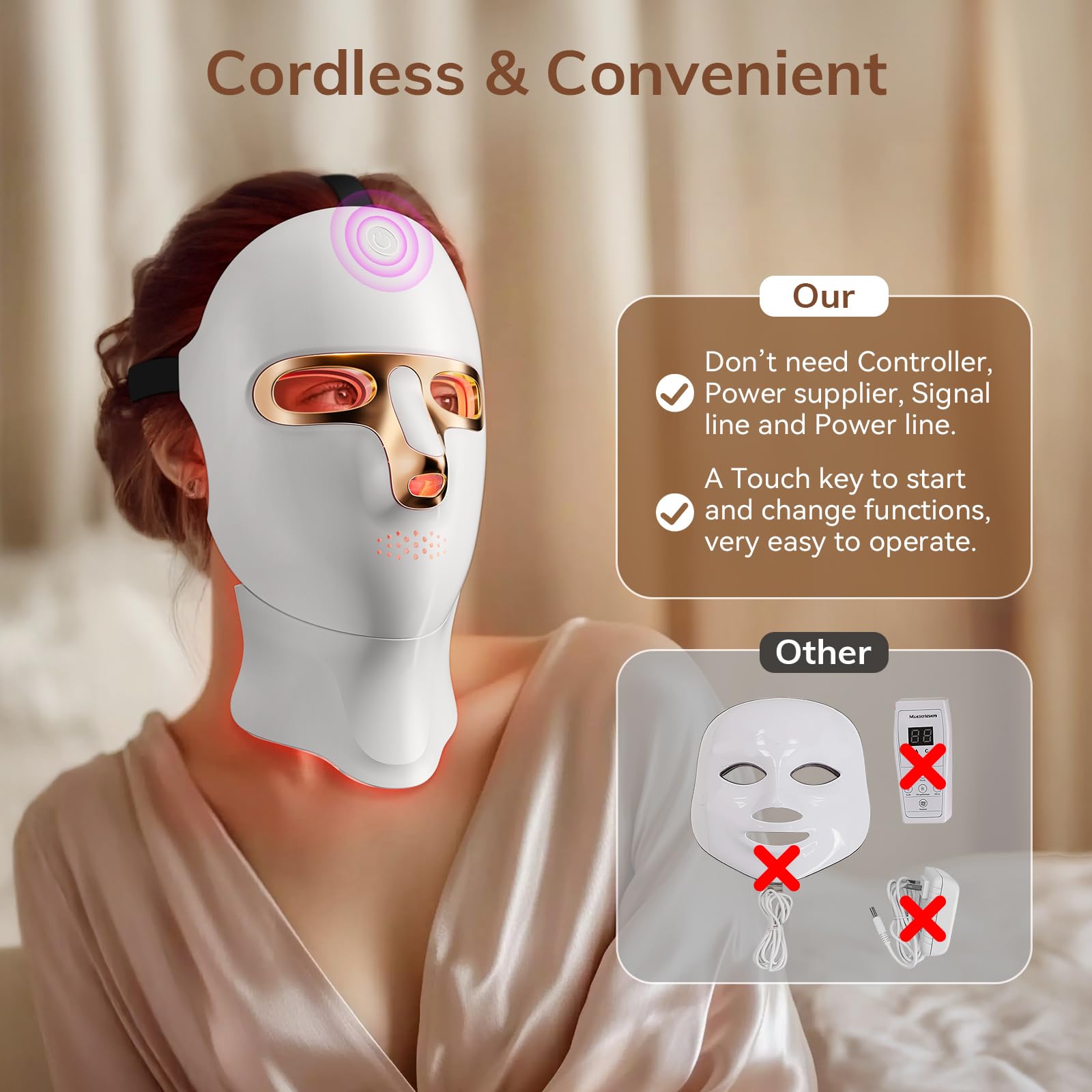 Accessoire cou inclus avec le masque ONLUKY pour une thérapie complète