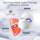ONLUKY masque LED sans fil – séance pratique à domicile sans câble.