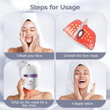 ONLUKY masque visage LED 61 LEDs – routine anti-fatigue à domicile.