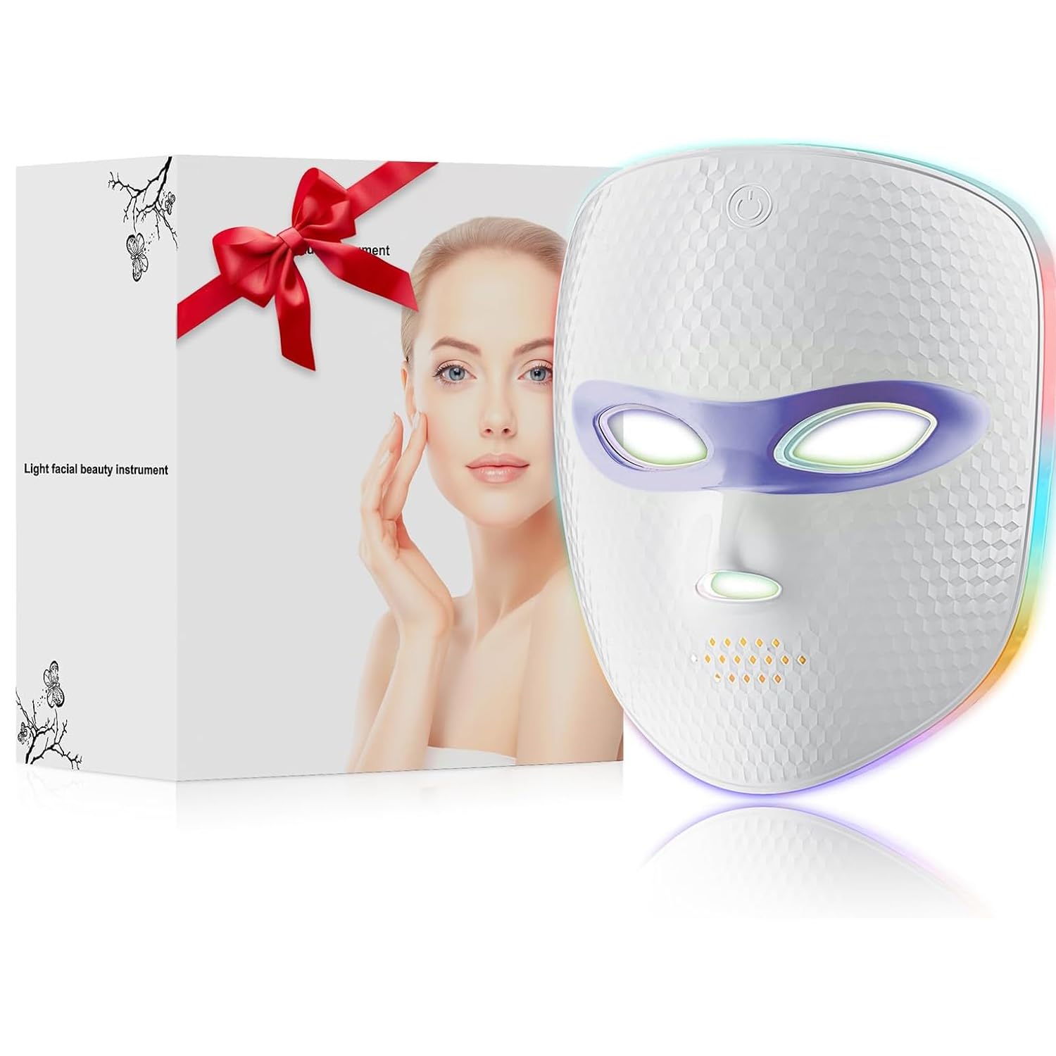 ONLUKY masque visage lumière rouge – teint éclatant grâce à la thérapie LED.