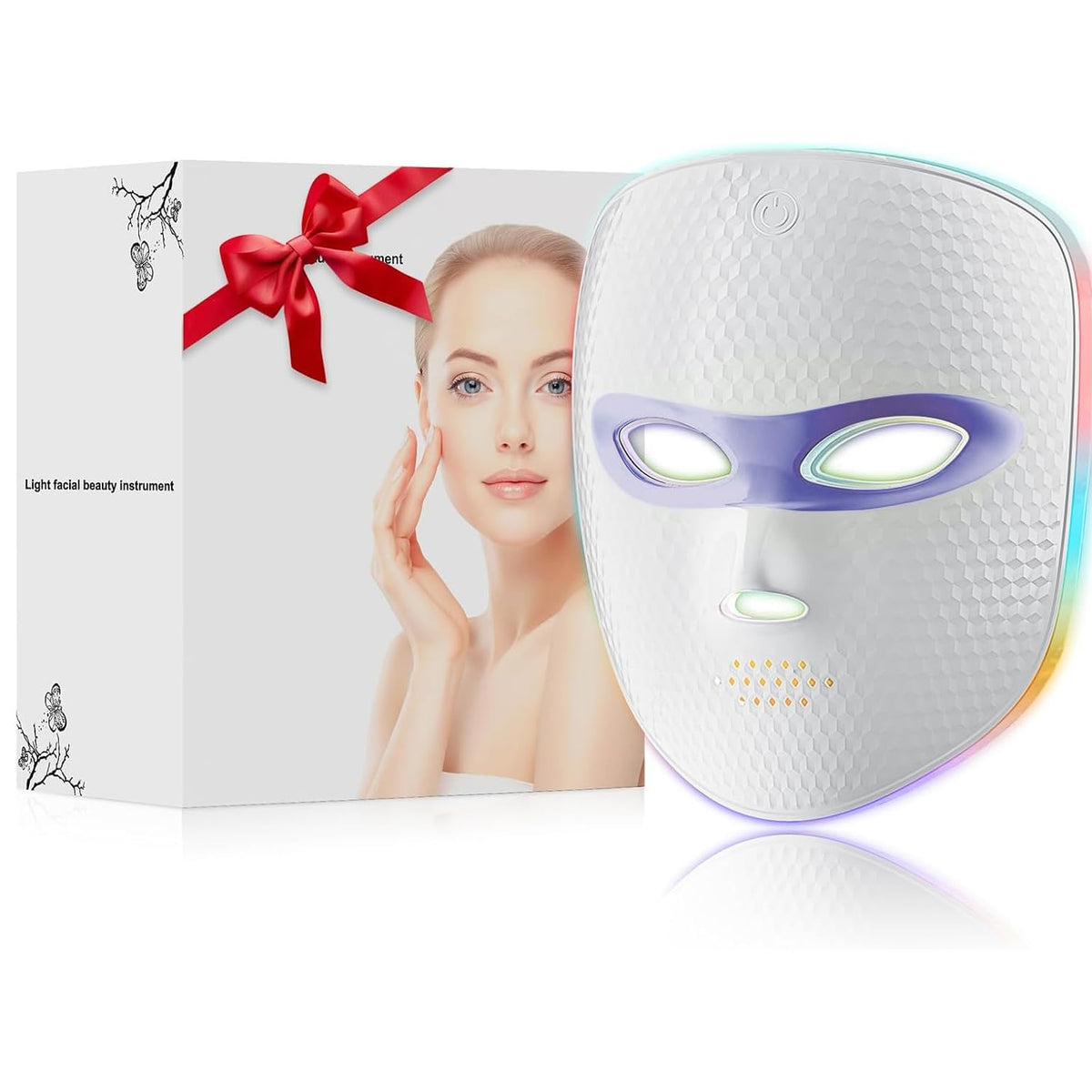 ONLUKY masque visage lumière rouge – teint éclatant grâce à la thérapie LED.