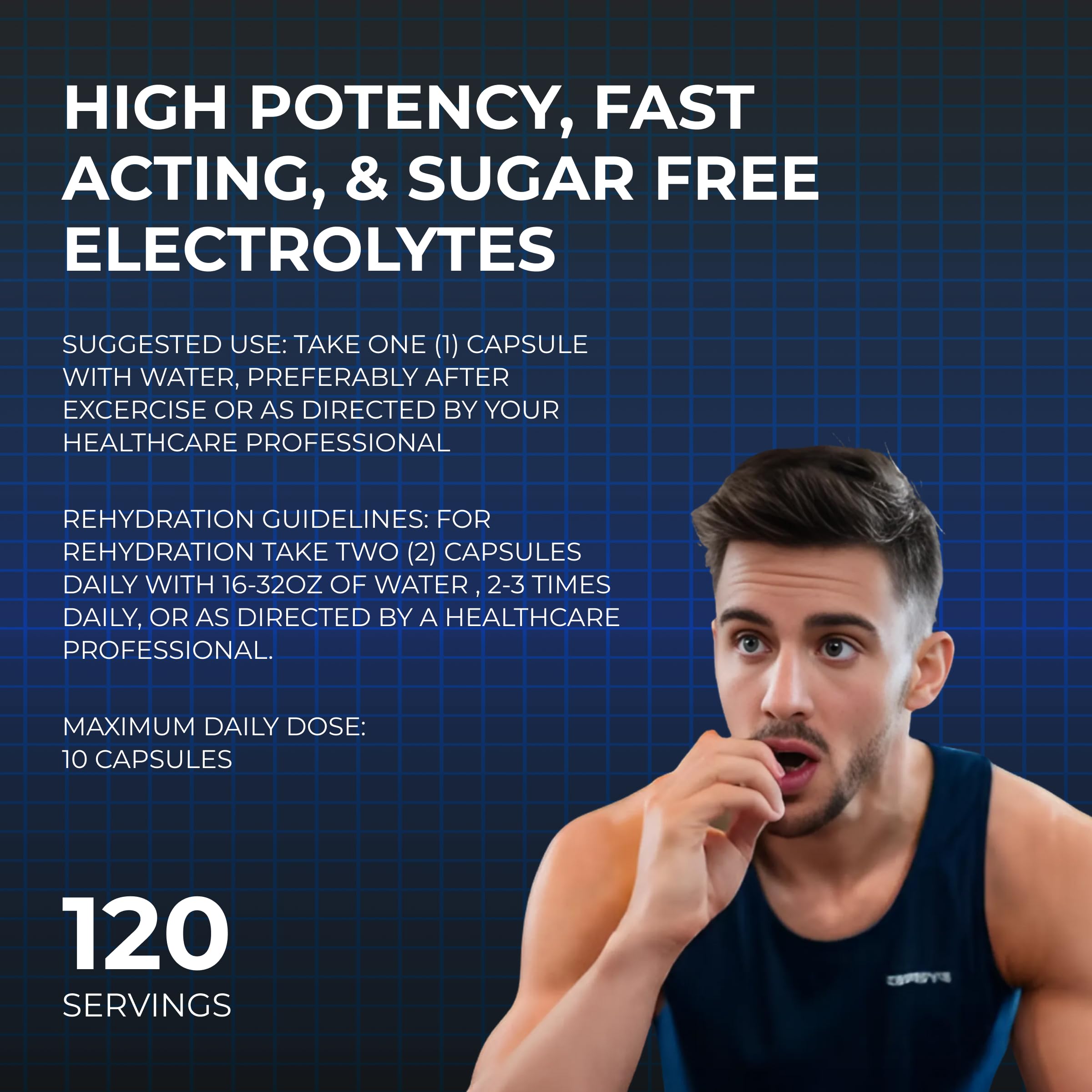Only Nutri Labs, capsules à ajouter à l'eau pour hydratation rapide.