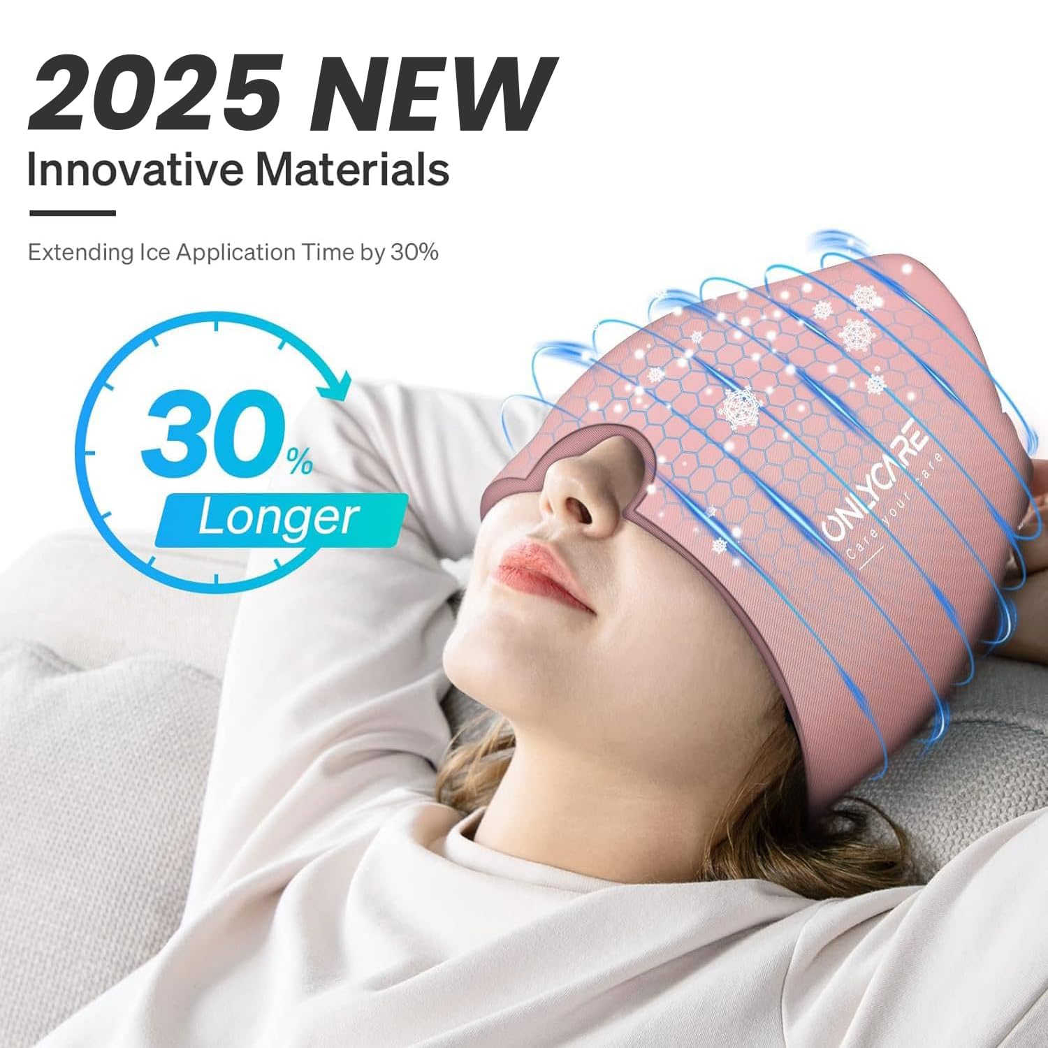 ONLYCARE Migraine Relief Cap en chaleur — chaleur apaisante et pratique.