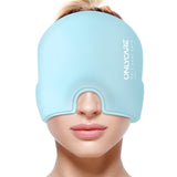 ONLYCARE Migraine Relief Cap bleu : soulagement ciblé et sensation de fraîcheur.
