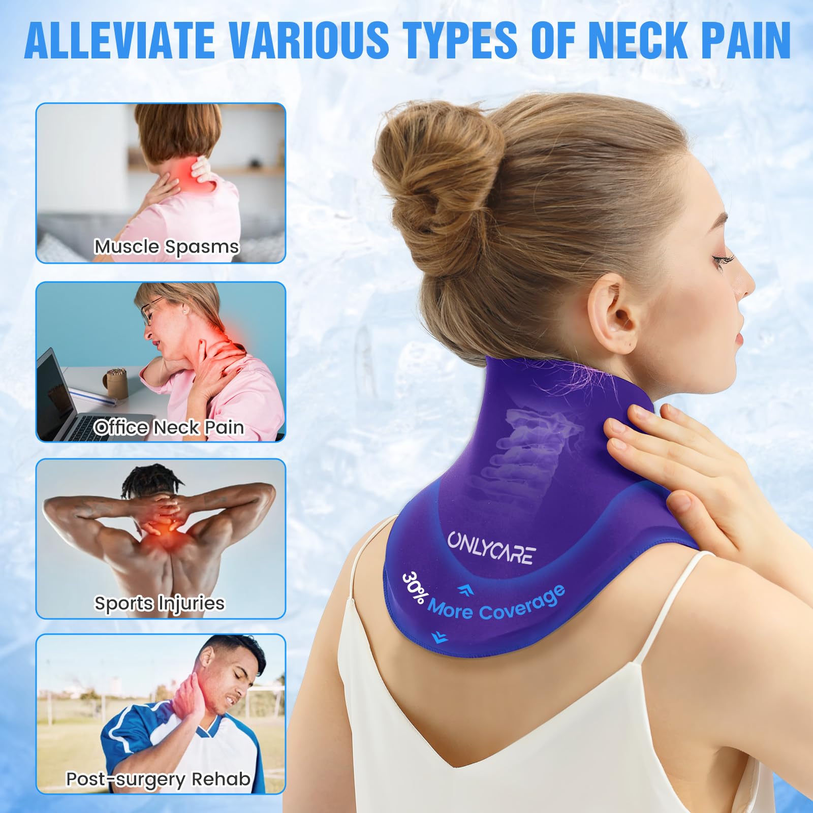 ONLYCARE design-ergonomique-cou-épaule: couverture cervicale optimisée pour le bien-être.