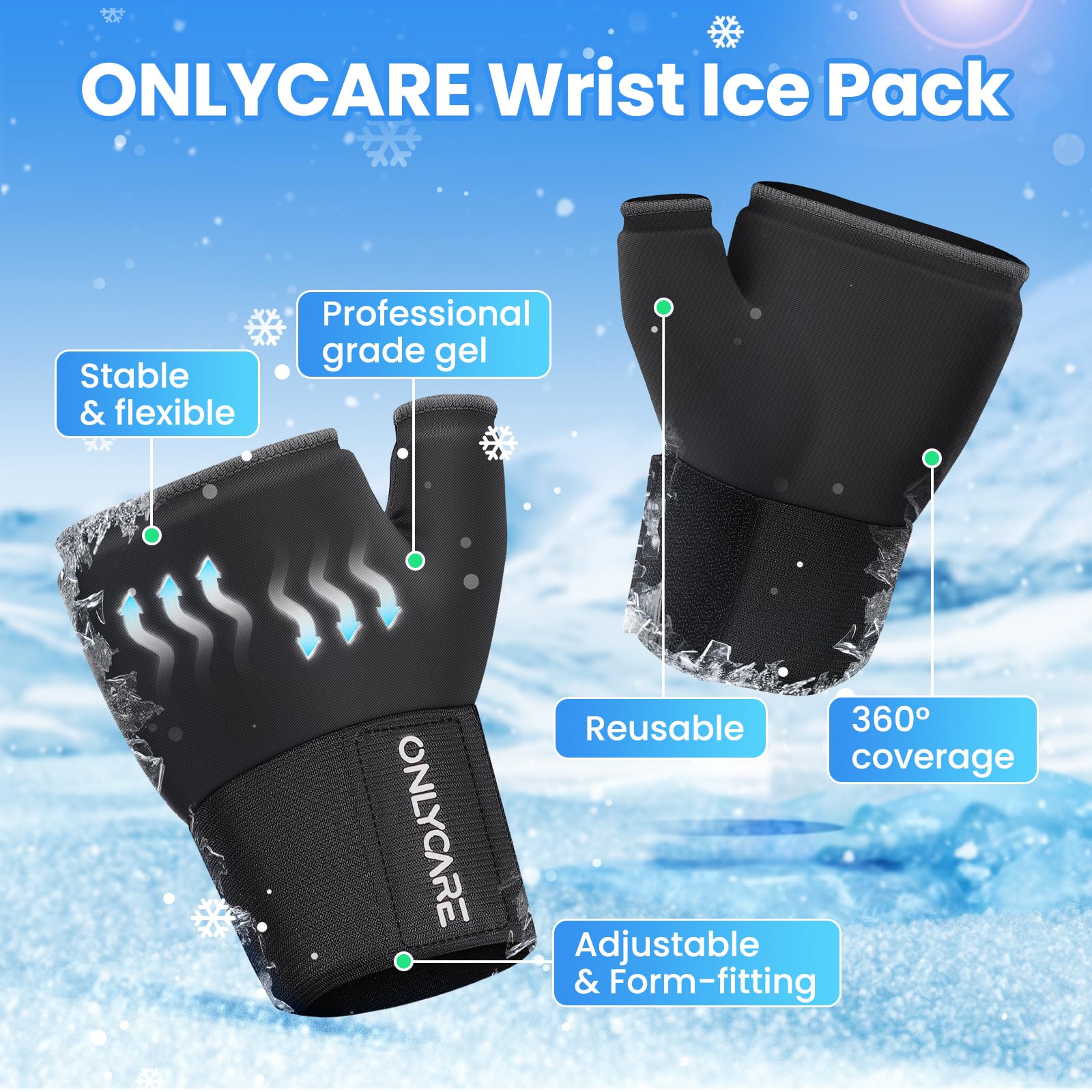 ONLYCARE gel expert sans odeur: refroidissement efficace et durable.