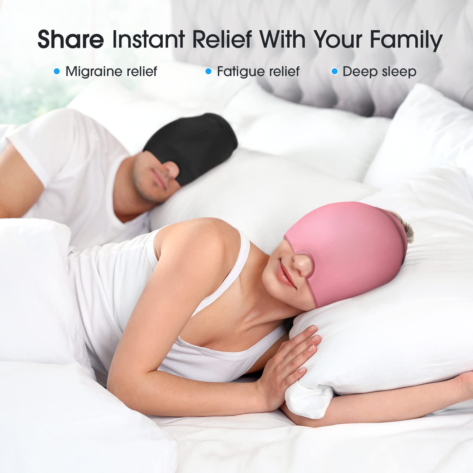 ONLYCARE Migraine Cap – contact doux et adaptable après congélation.