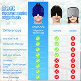 ONLYCARE Cap de soulagement migraine : couverture 360° et pression modérée pour un confort ciblé.