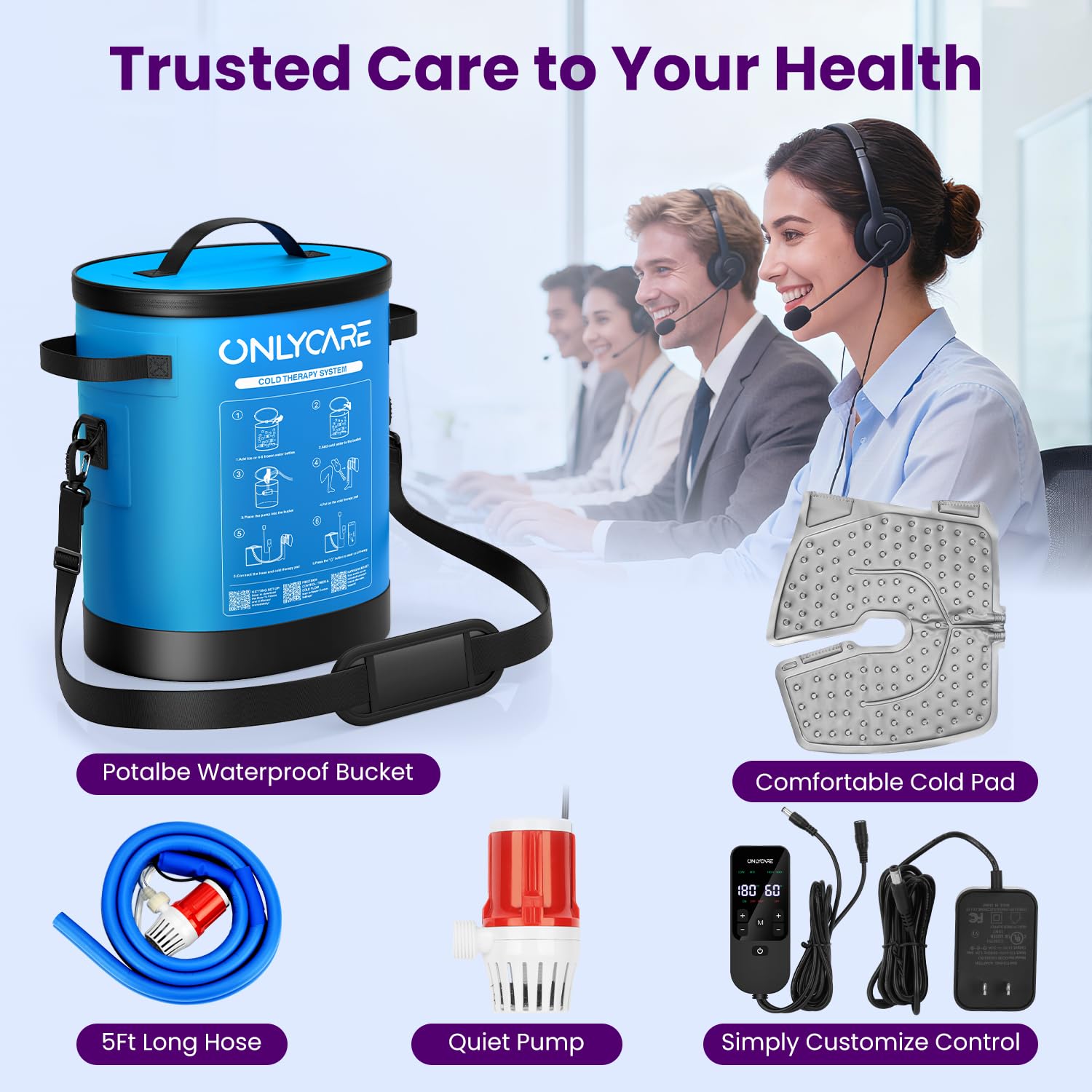 ONLYCARE utilisation quotidienne portable: pratique à domicile, au bureau ou en déplacement