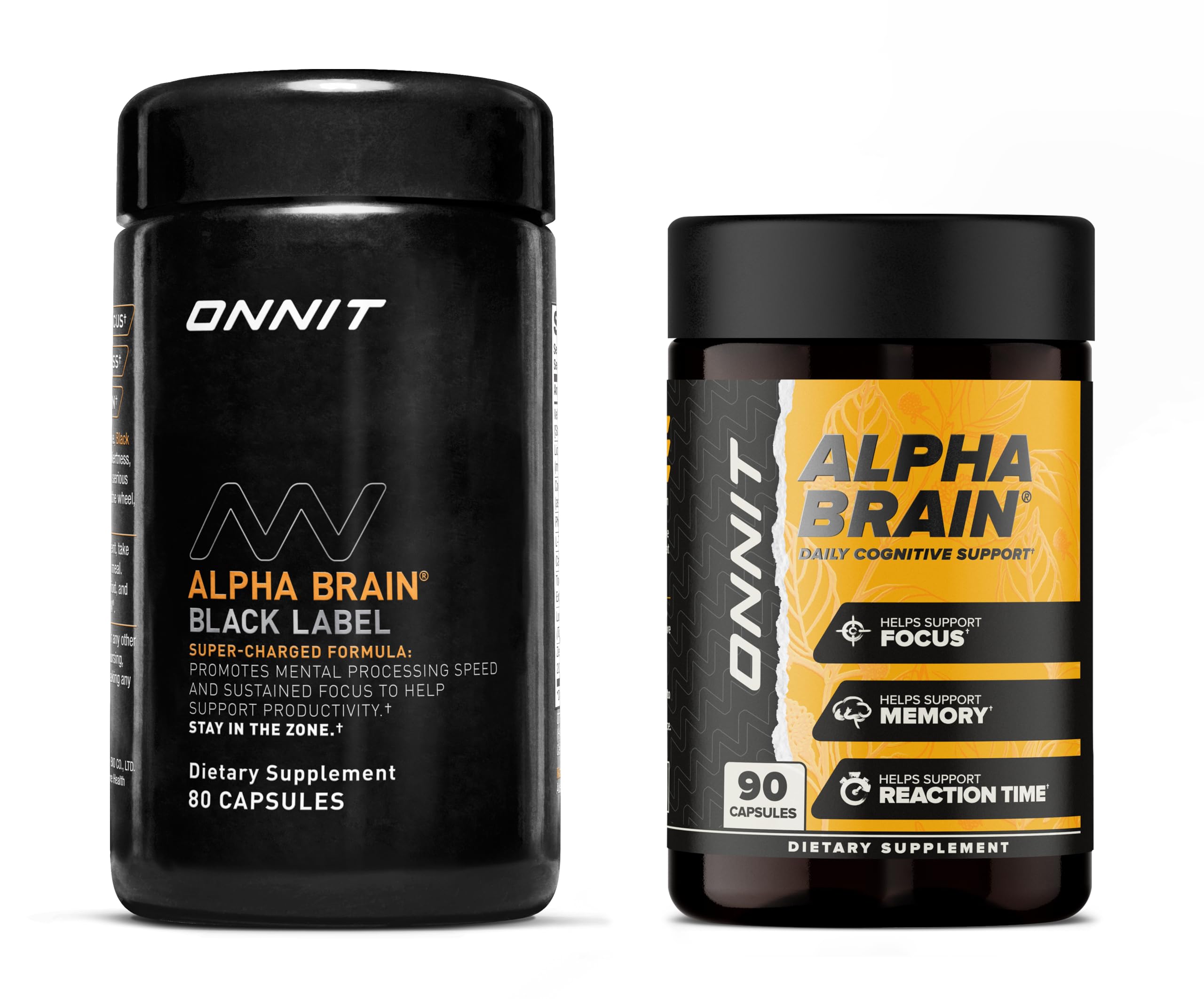 ONNIT Alpha Brain: capsules dans la bouteille, soutien potentiel à la concentration.