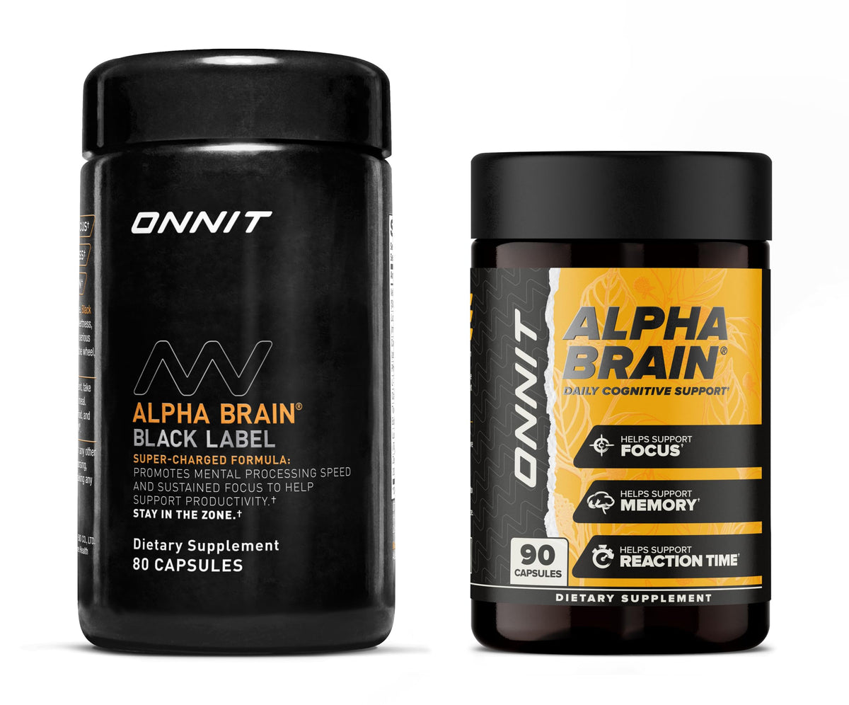 ONNIT Alpha Brain: capsules dans la bouteille, soutien potentiel à la concentration.