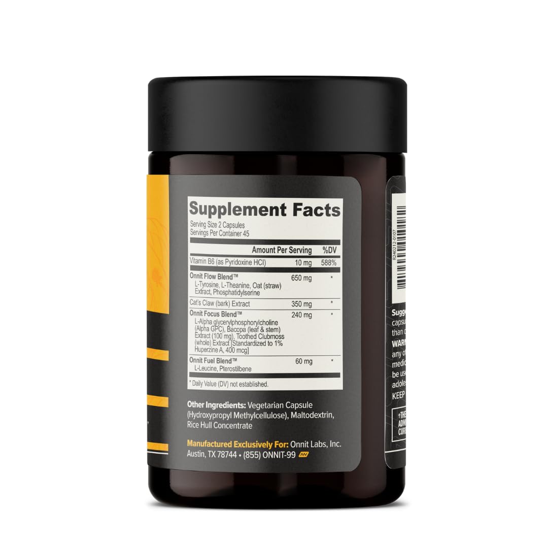 ONNIT Alpha Brain emballage attractif et guide d’utilisation