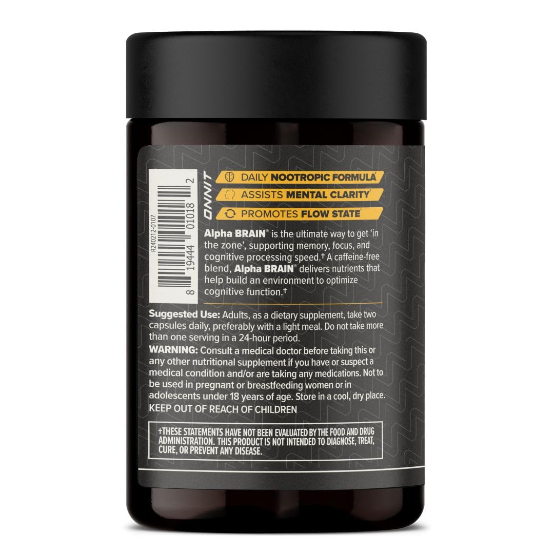ONNIT Alpha Brain : formule sans caféine pour une énergie tranquille.