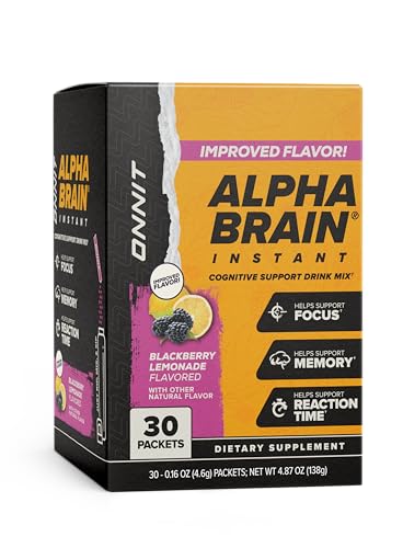 ONNIT Alpha Brain Instant, dose-unique, administration rapide avant une tâche exigeante