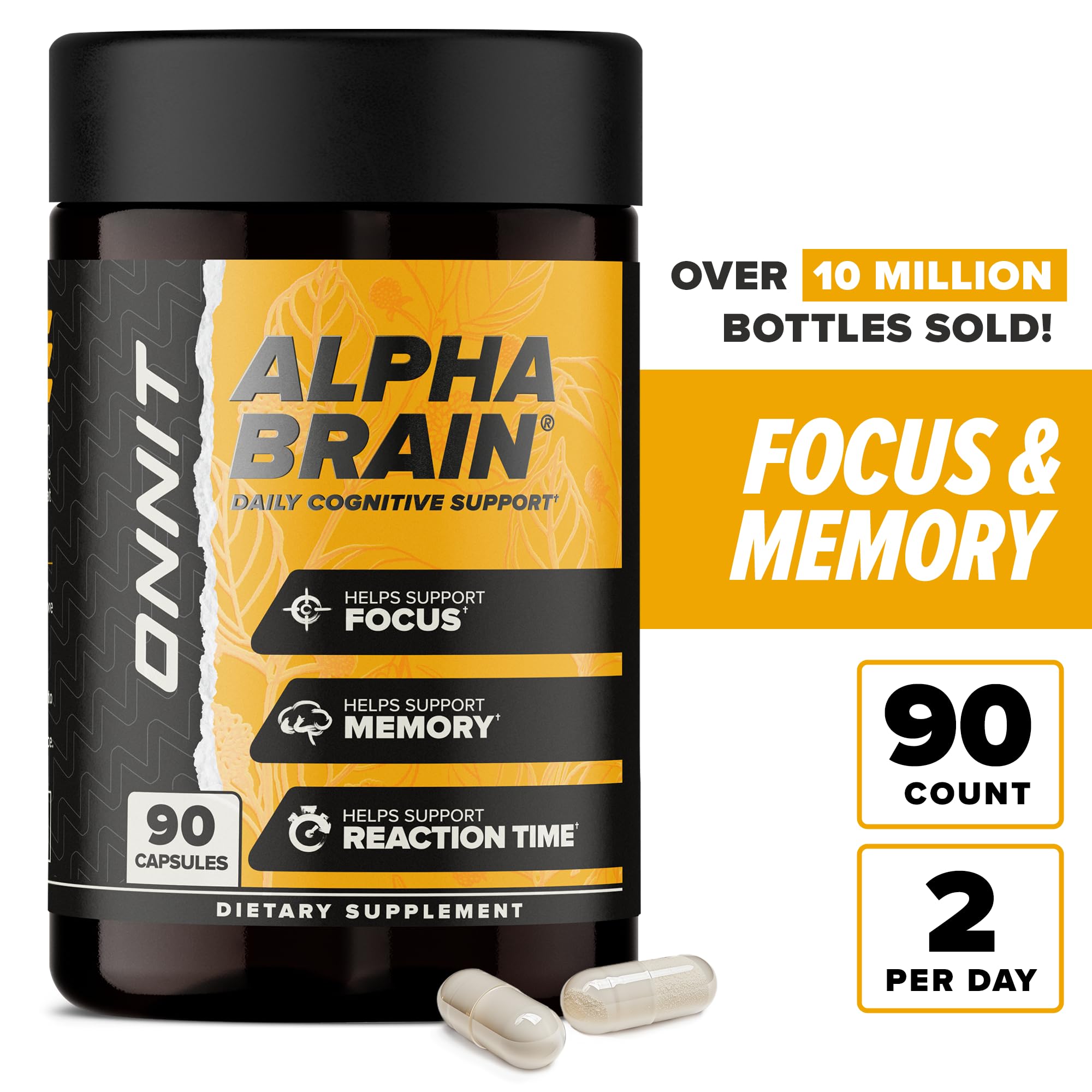 ONNIT Alpha Brain L-Théanine visible et effet calmant potentiel