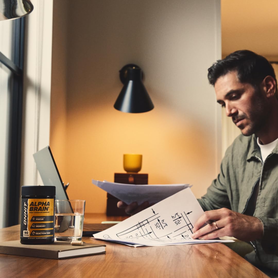 ONNIT Alpha Brain: visuel d’emballage et logo faciles à repérer.