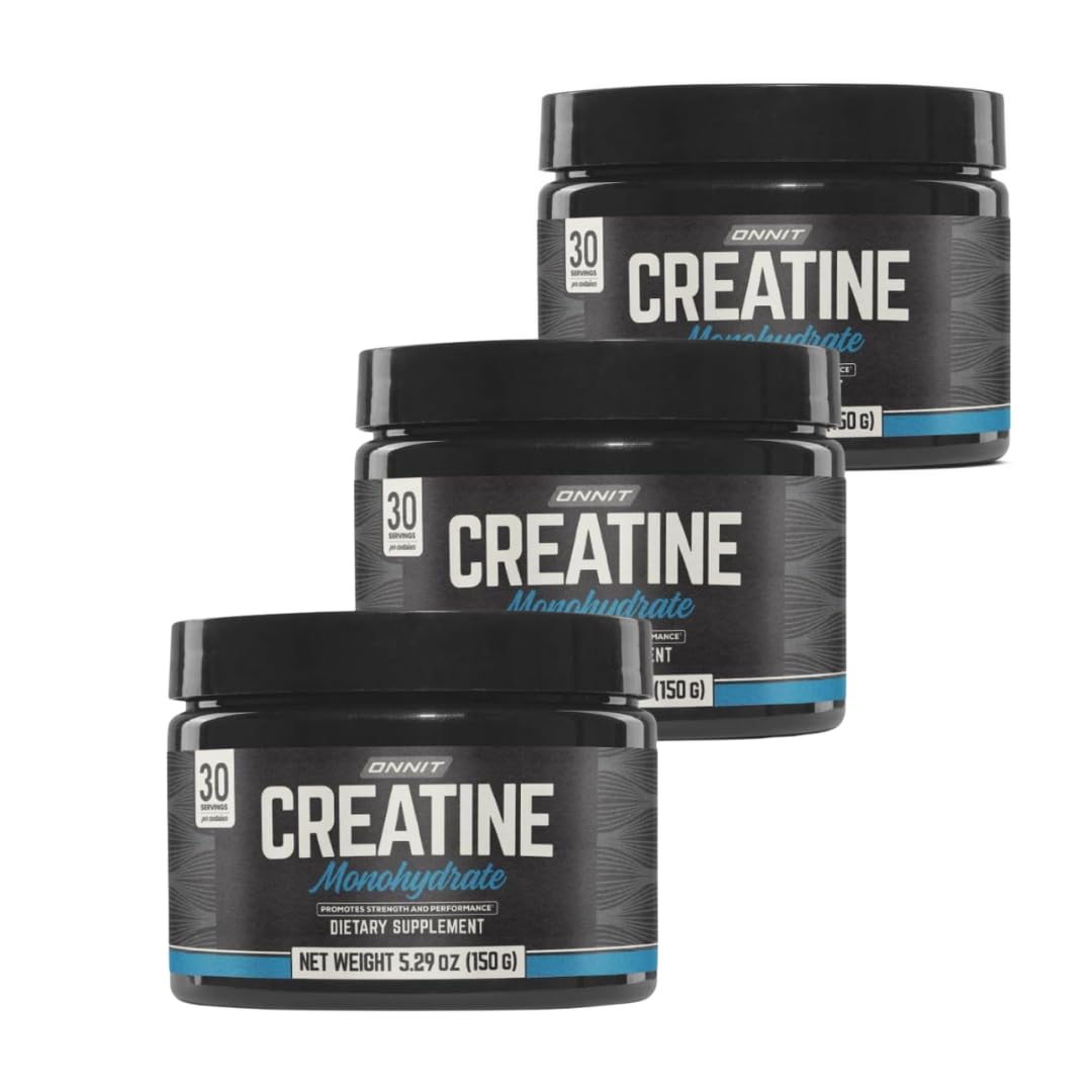 ONNIT Créatine Monohydrate Poudre dans bouteille, soutien possible à la force et à l’endurance.