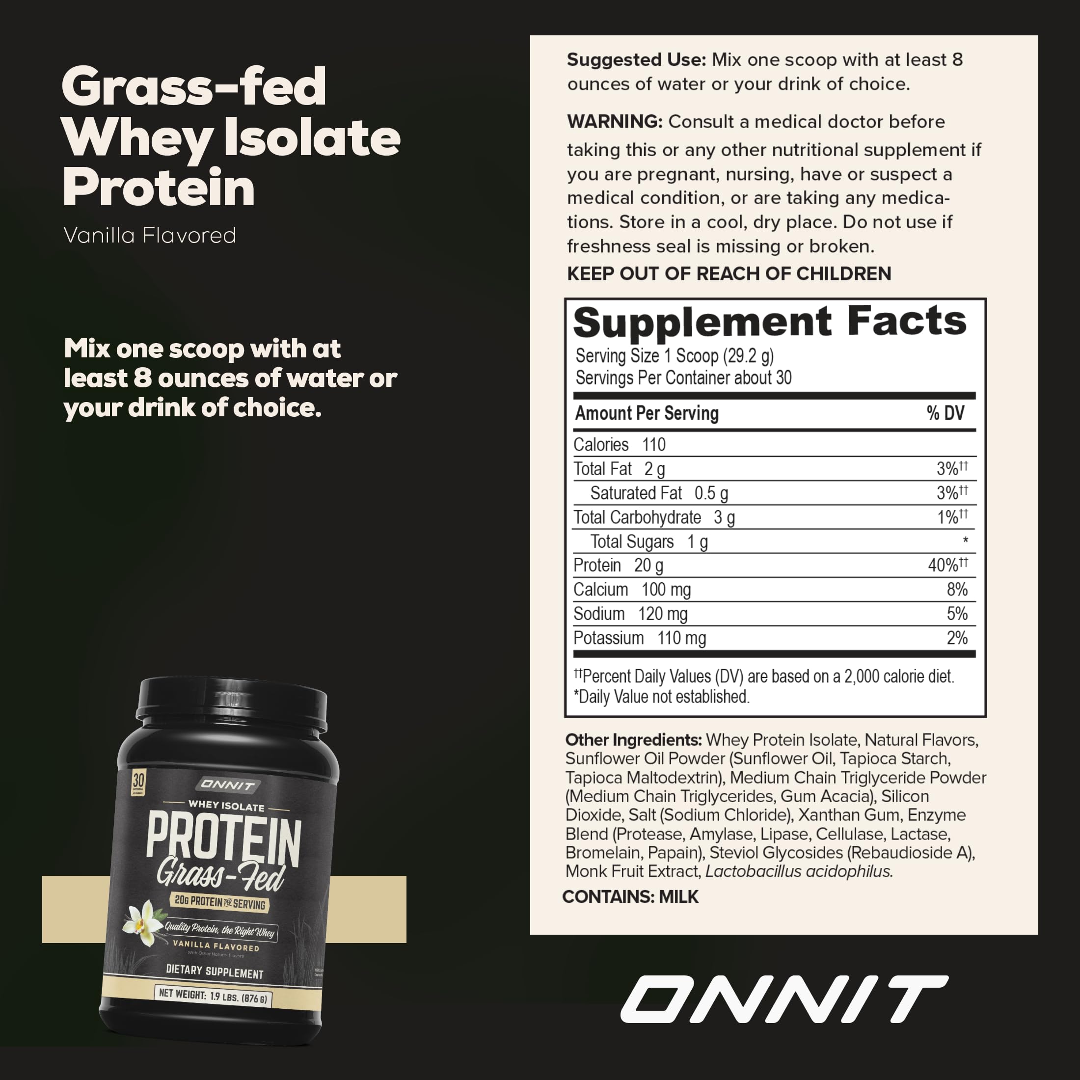 Texture ONNIT Vanille — proteine fine ideale pour smoothies