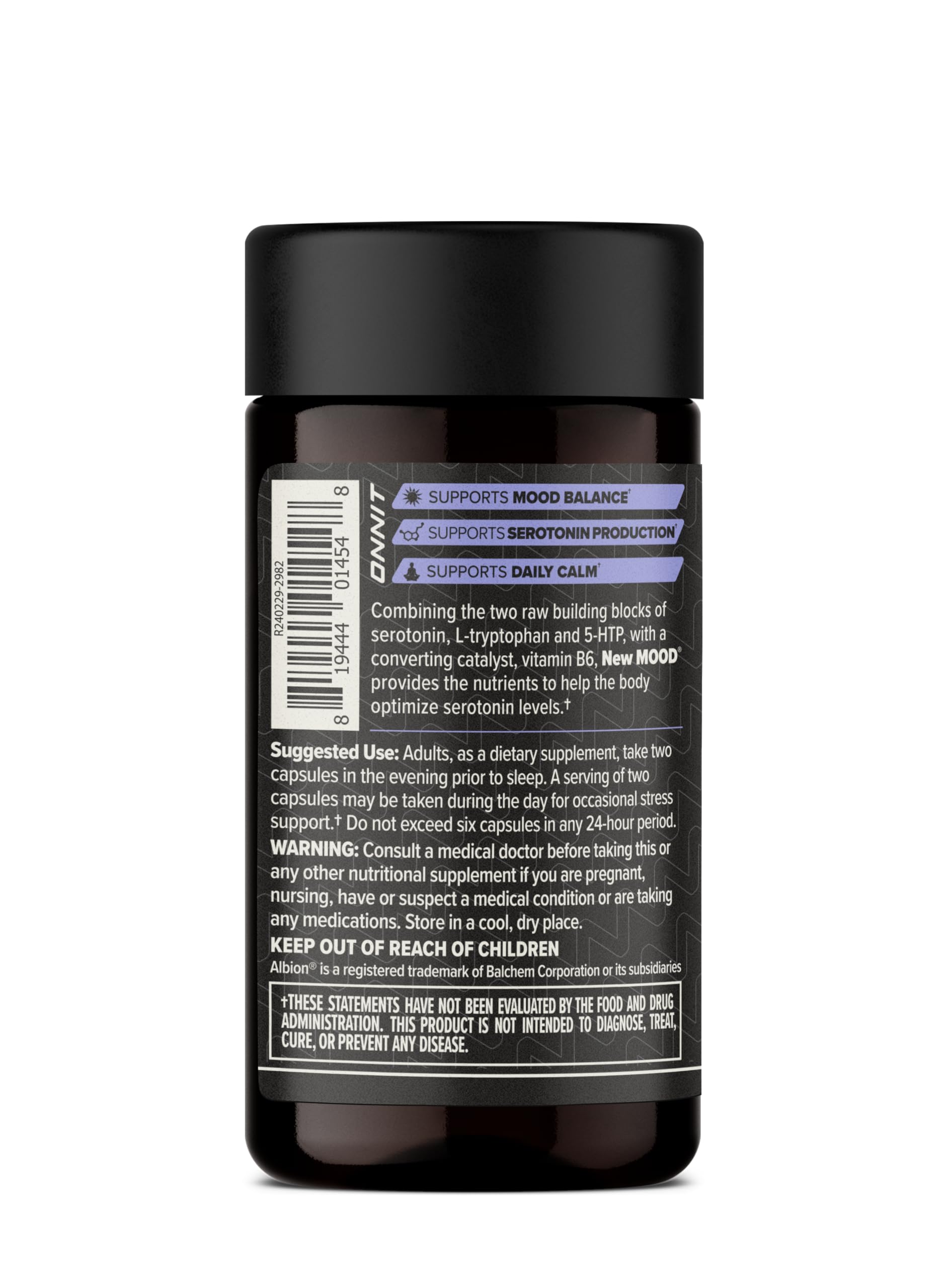 New Mood ONNIT : capsules pour détente et préparation au sommeil.