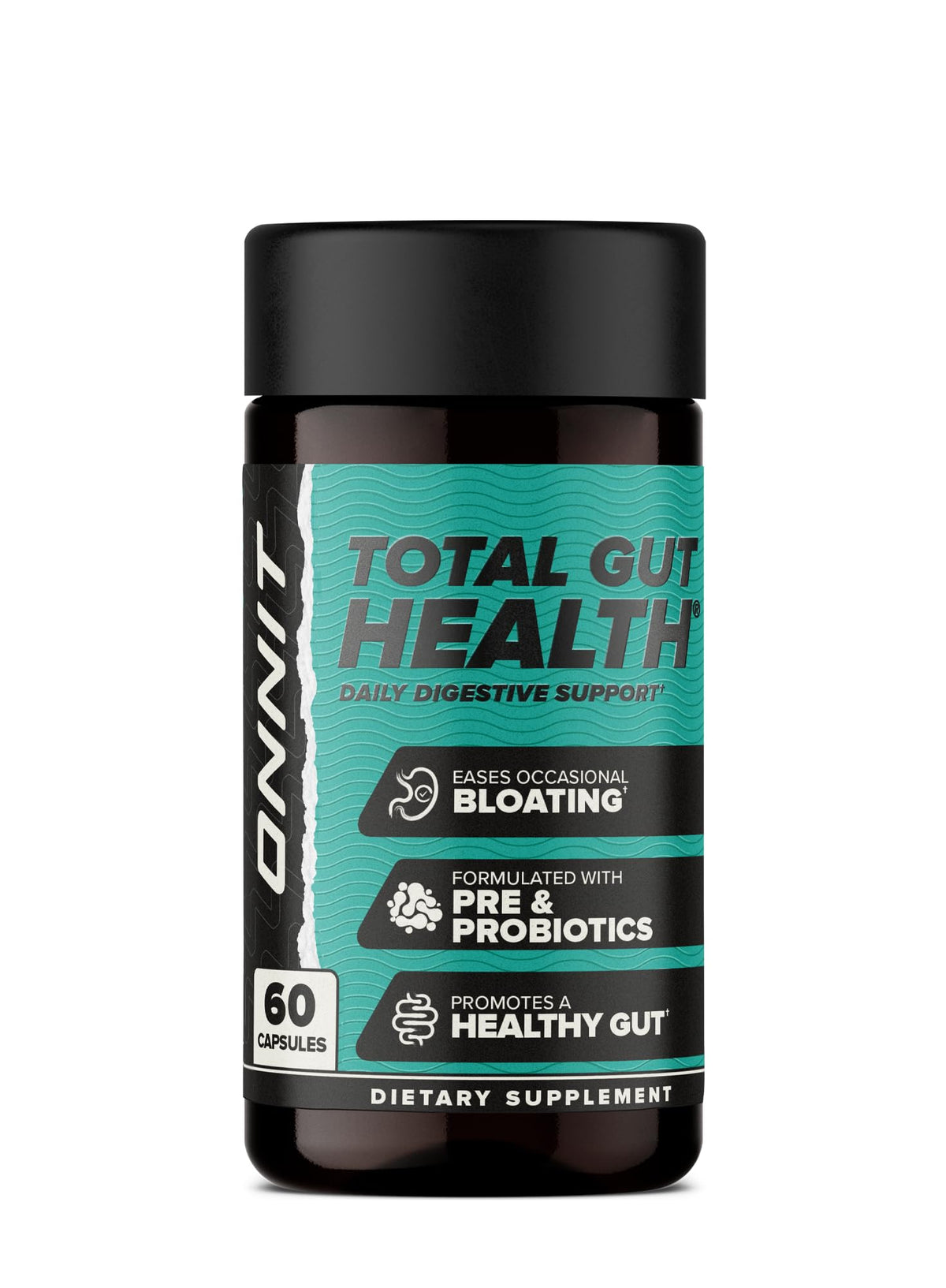 ONNIT Santé Digestive Quotidienne : bouteille visible, soutien après repas copieux.