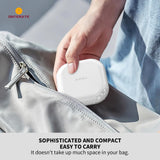 ONTERATE boîte pilules violet compacte, rangement rapide et efficace dans le sac.