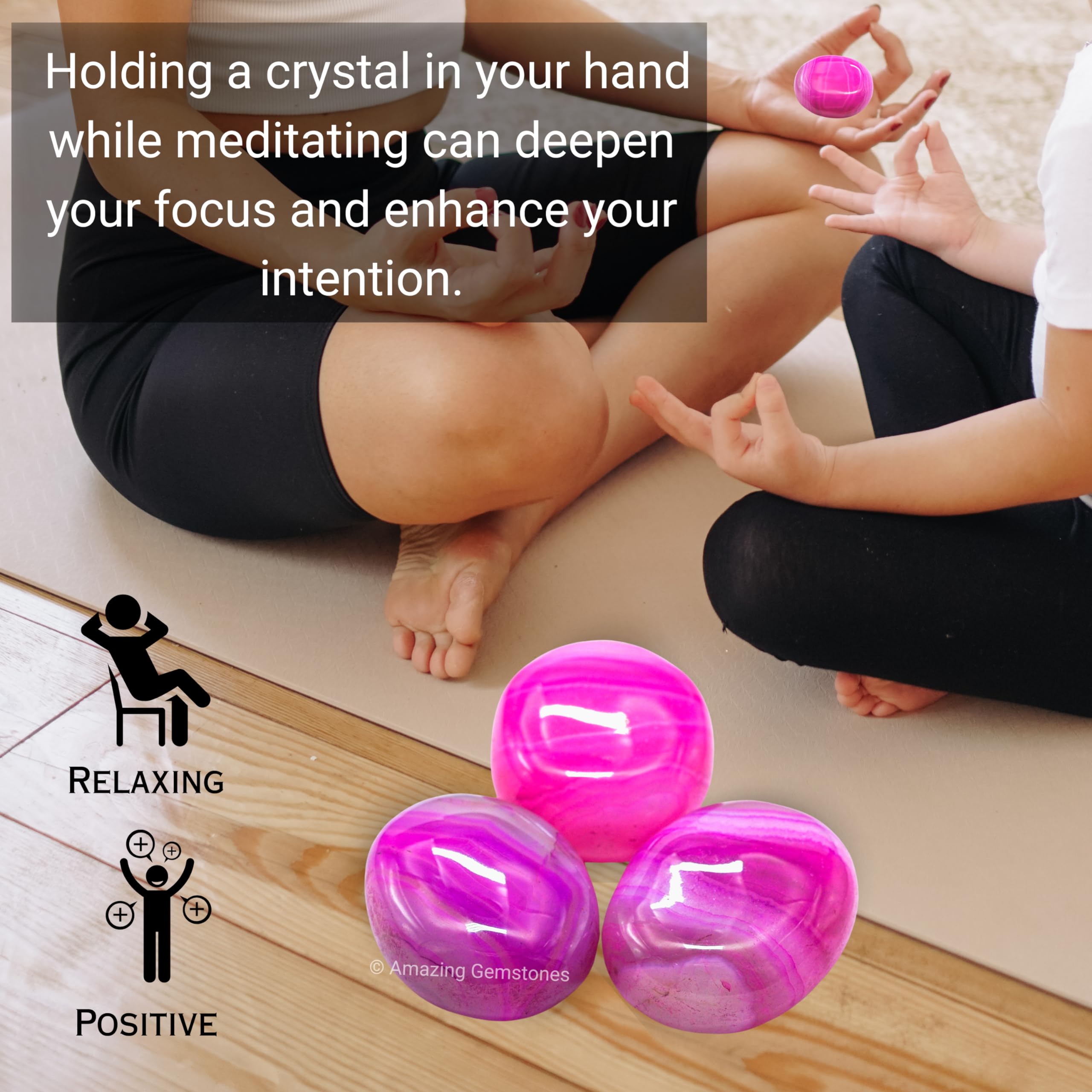 Amazing Gemstone pierre-palm-onyx-rose-meditation pour concentration.