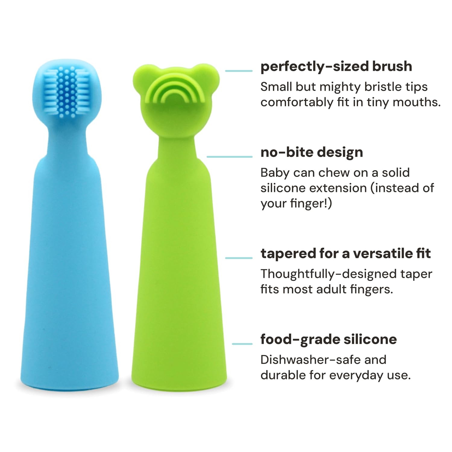 oogiebear silicone alimentaire doux favorise une hygiène buccale sûre pour bébé