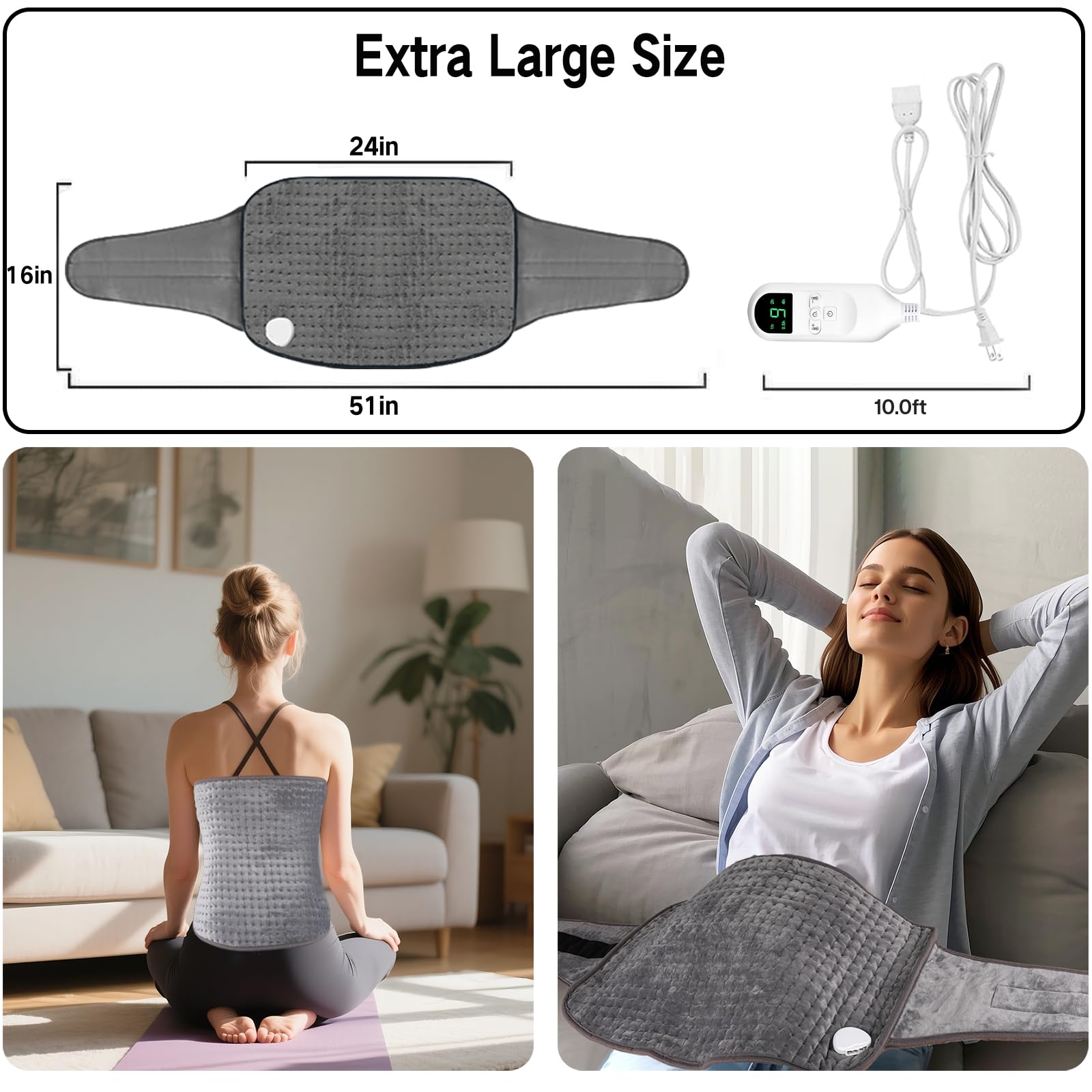 OOTWAG Ceinture portable 27 pouces pour une chaleur mains libres.