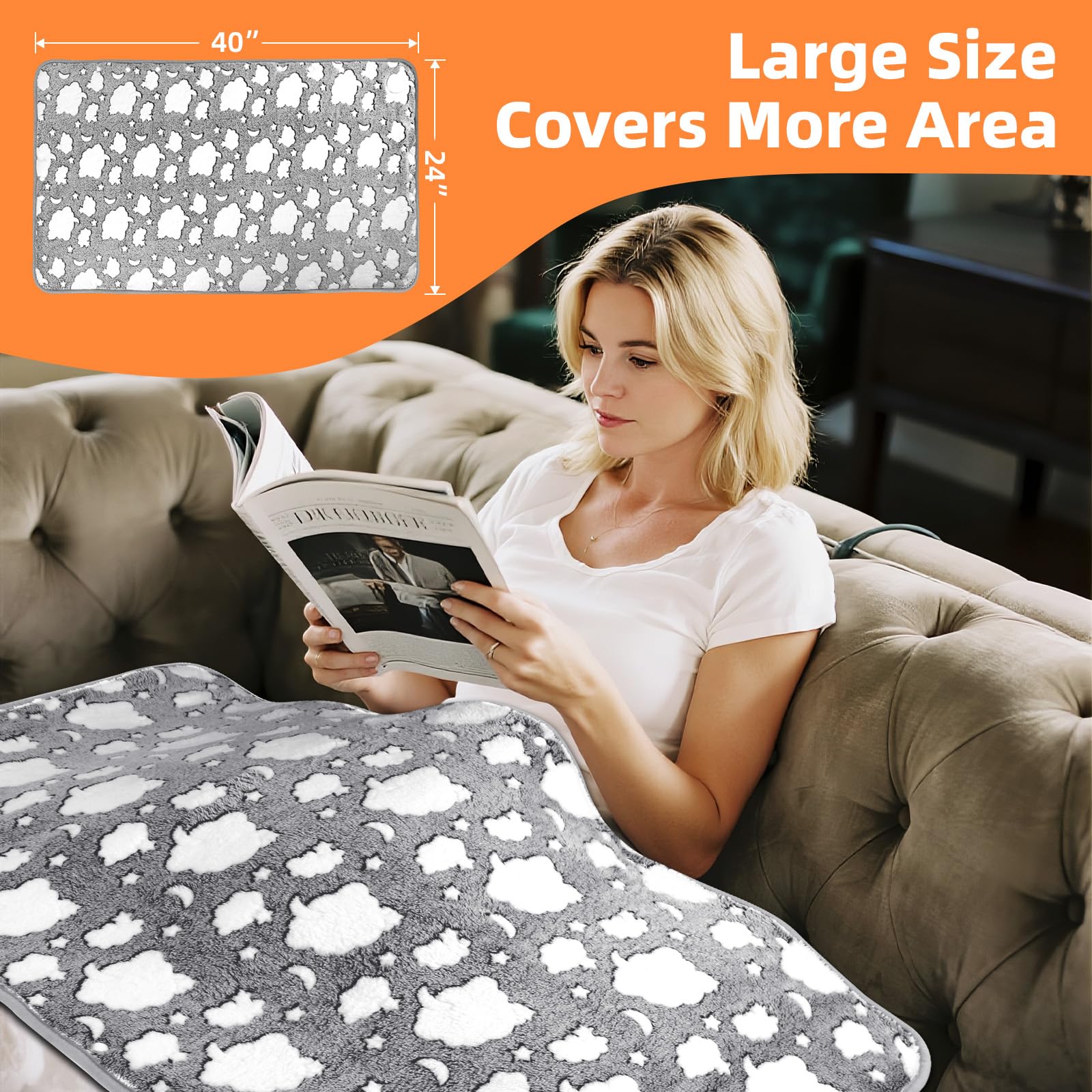Coussin chauffant OOTWAG pliable épouse les contours pour plus de confort.