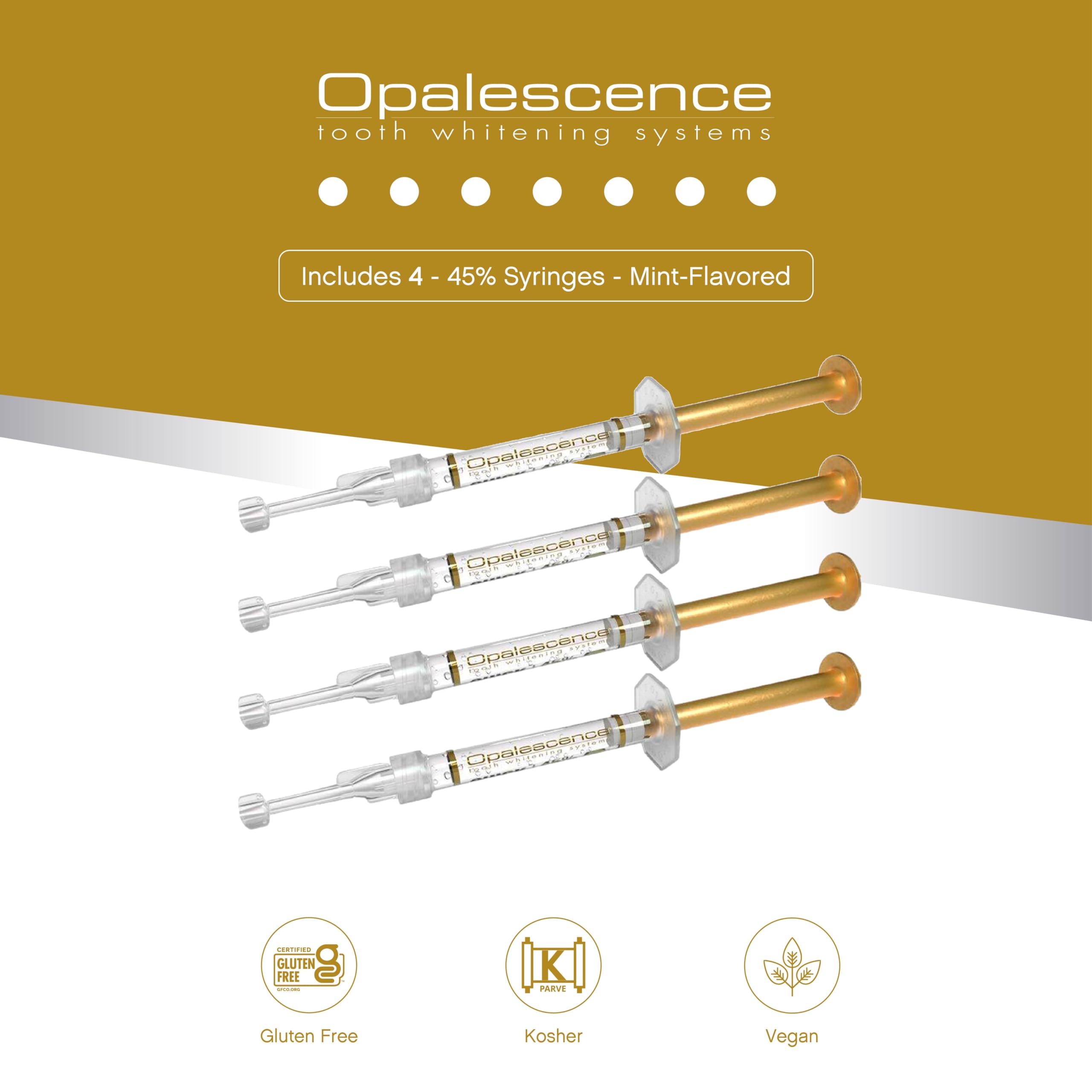 Opalescence doseur gel blanchiment tray dentaire: dose précise prête à appliquer sur les plateaux.