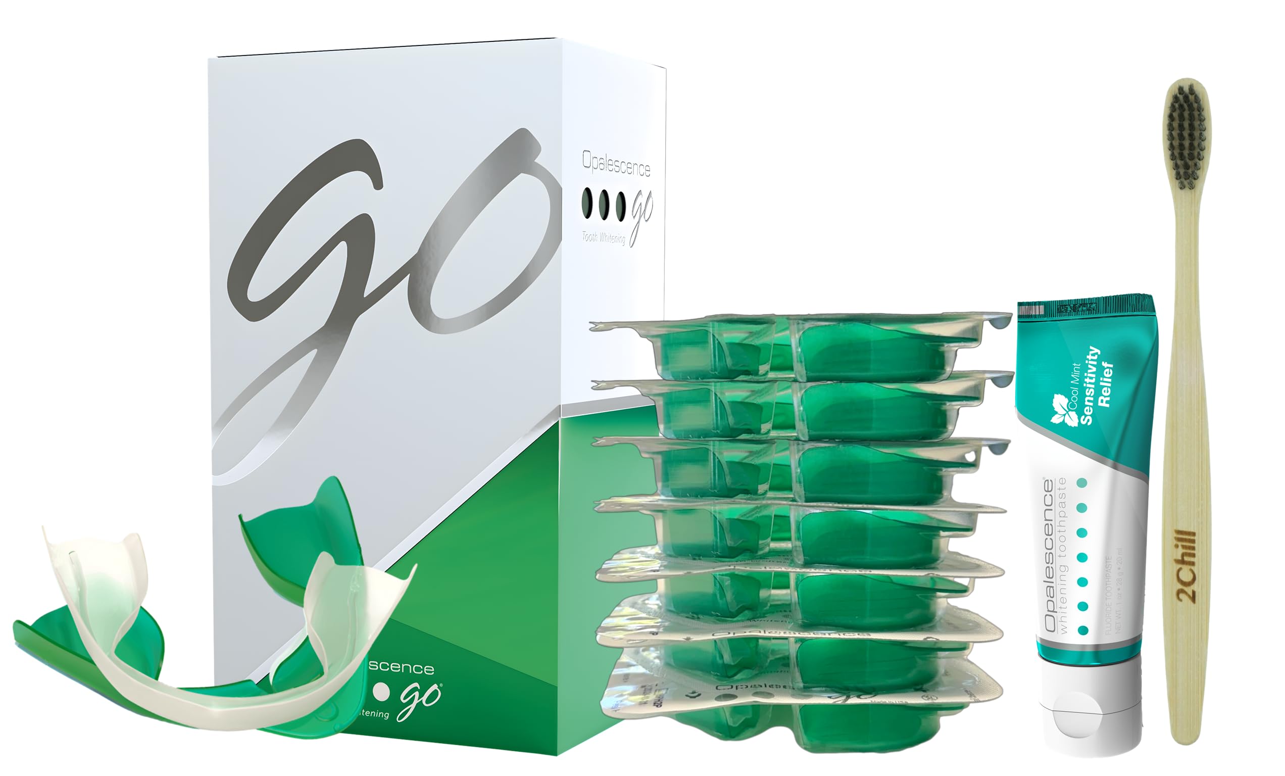 Opalescence GO 15 — trays préremplis pour 7 traitements, sourire plus clair après chaque utilisation.