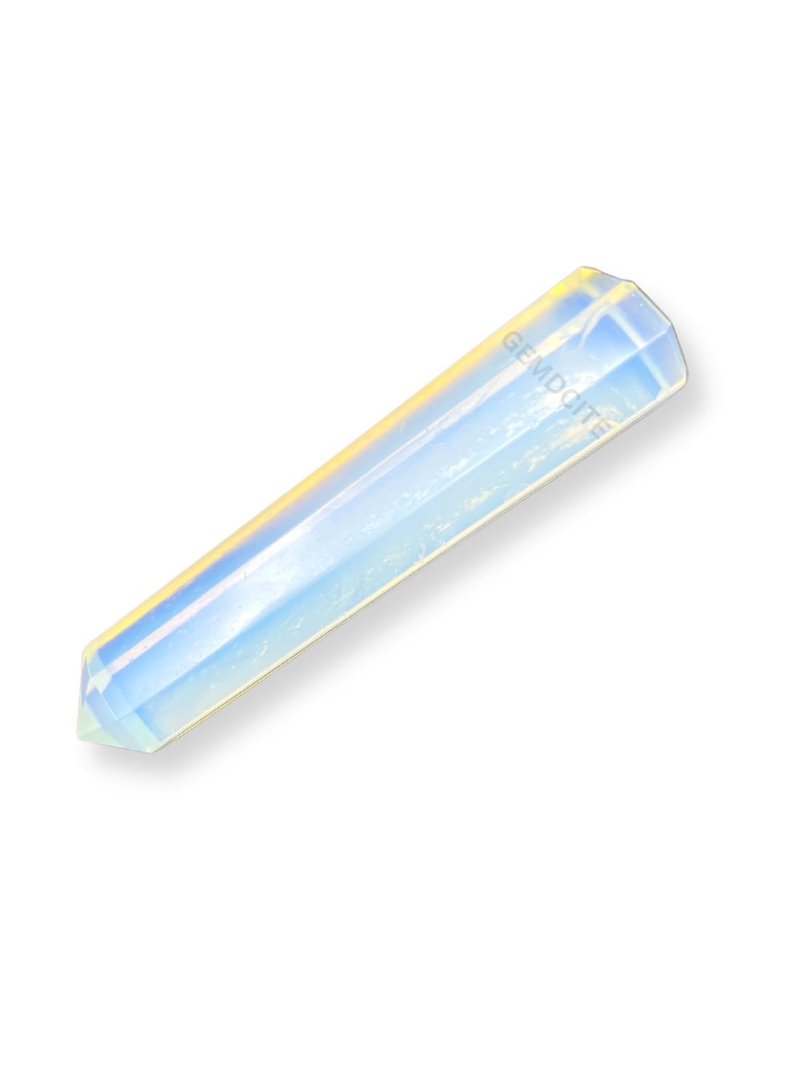 Opalite obélisque 70mm Wholesale Gem Shop, iridescence douce pour ambiance zen.