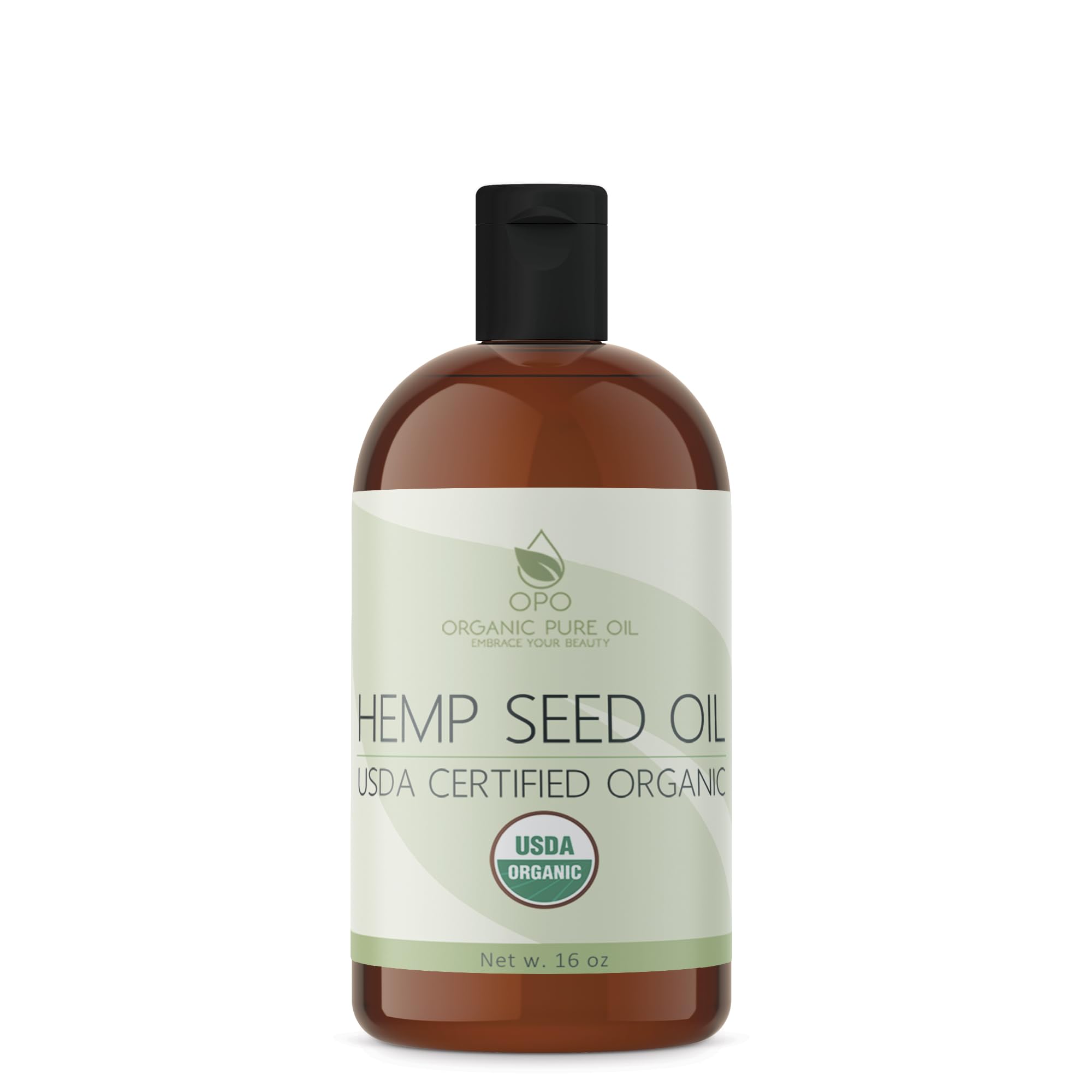OPO huile graines chanvre bouteille 450 g, pure et naturelle pour soins quotidiens.