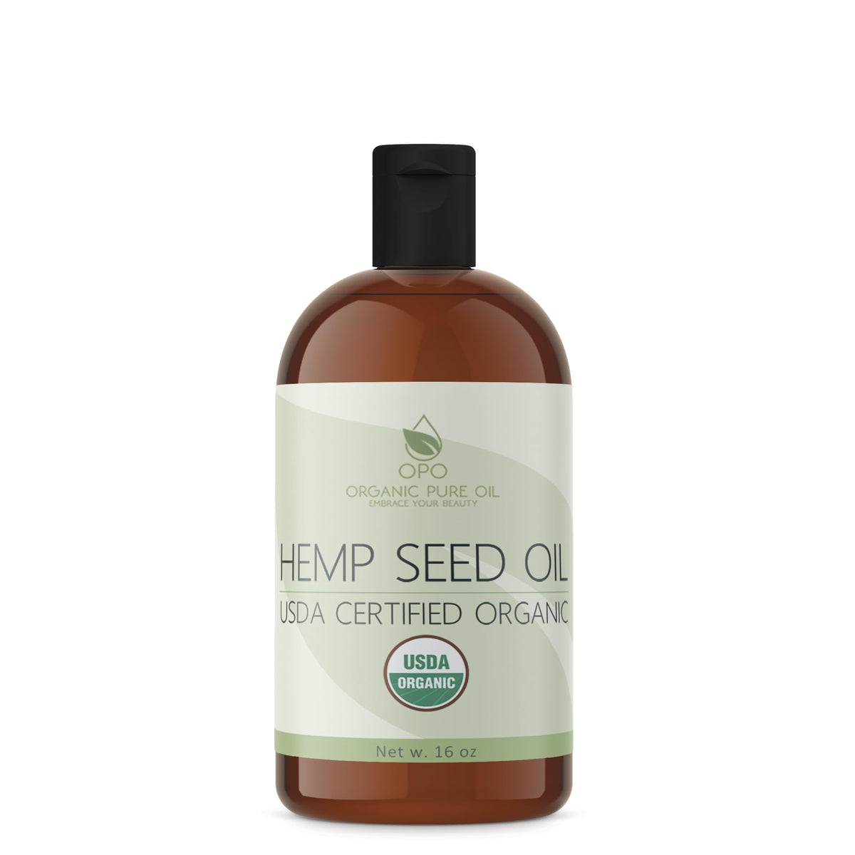 OPO huile graines chanvre bouteille 450 g, pure et naturelle pour soins quotidiens.