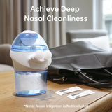 Système d irrigation nasal Opove compatible avec sachets saline.