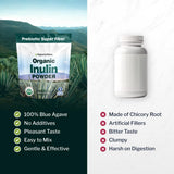 Opportuniteas Agave Inuline Poudre pour recettes et cuisine: enrichit les plats