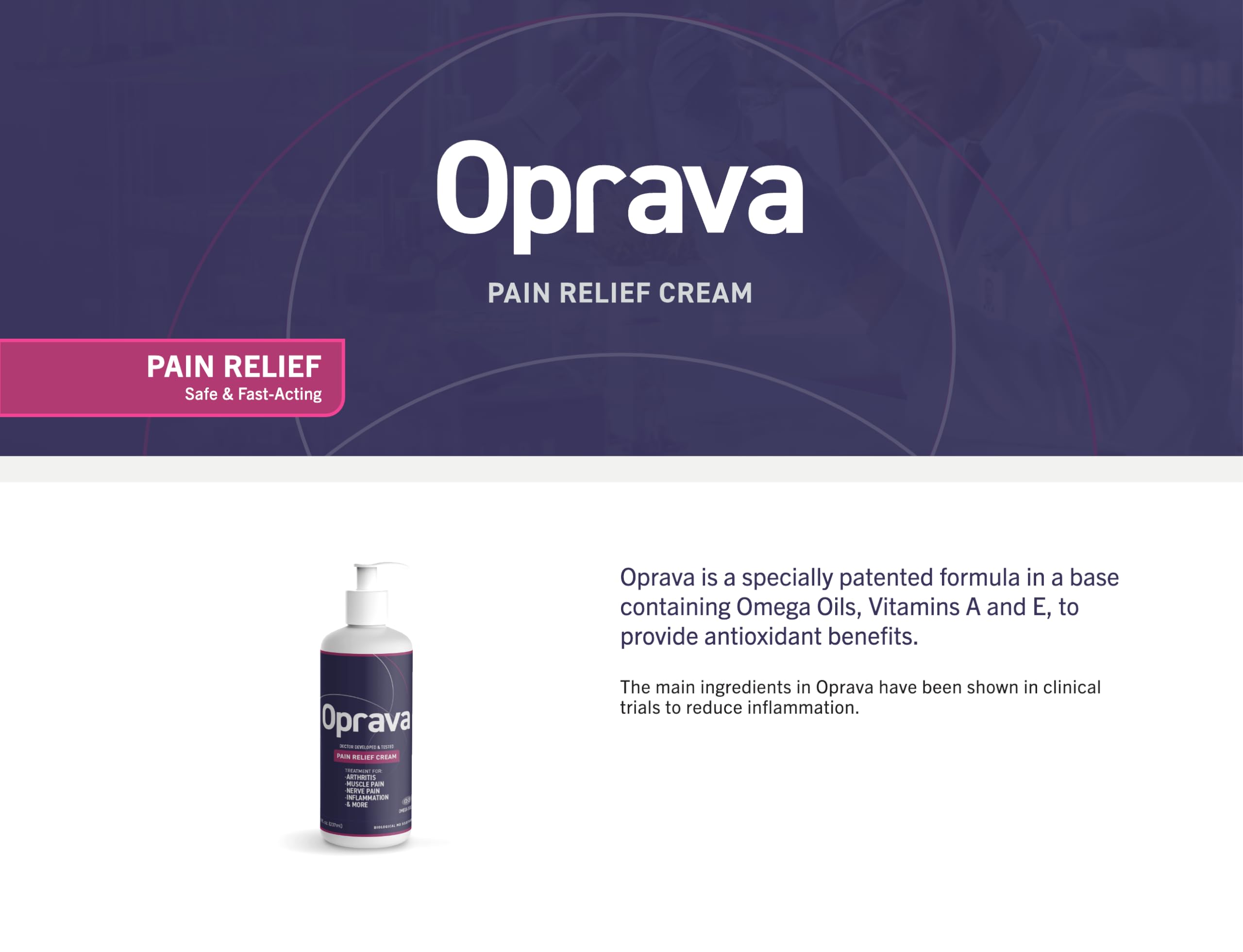 Crème Analgésique Oprava: soulagement potentiel des douleurs musculaires après effort.