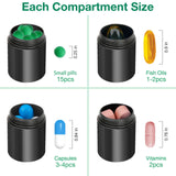 Opret boîte pilules métal compact argent mat 3 compartiments